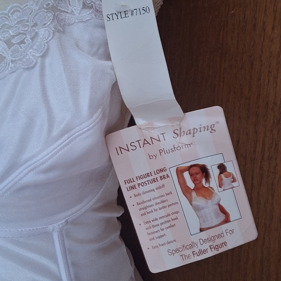 COPY - Plusform 36B Instant Shaping Full Figure Long Line White Slimming Bra Pi… - Picture 13 of 14